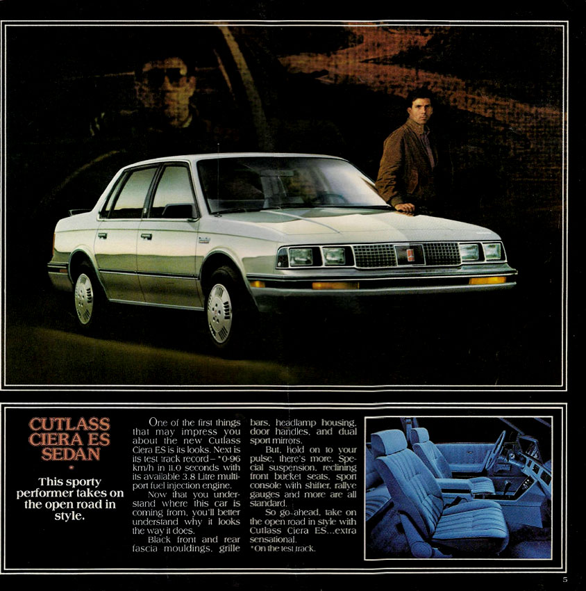 1985 Oldsmobile Cutlass Ciera Canadian Brochure Page 2